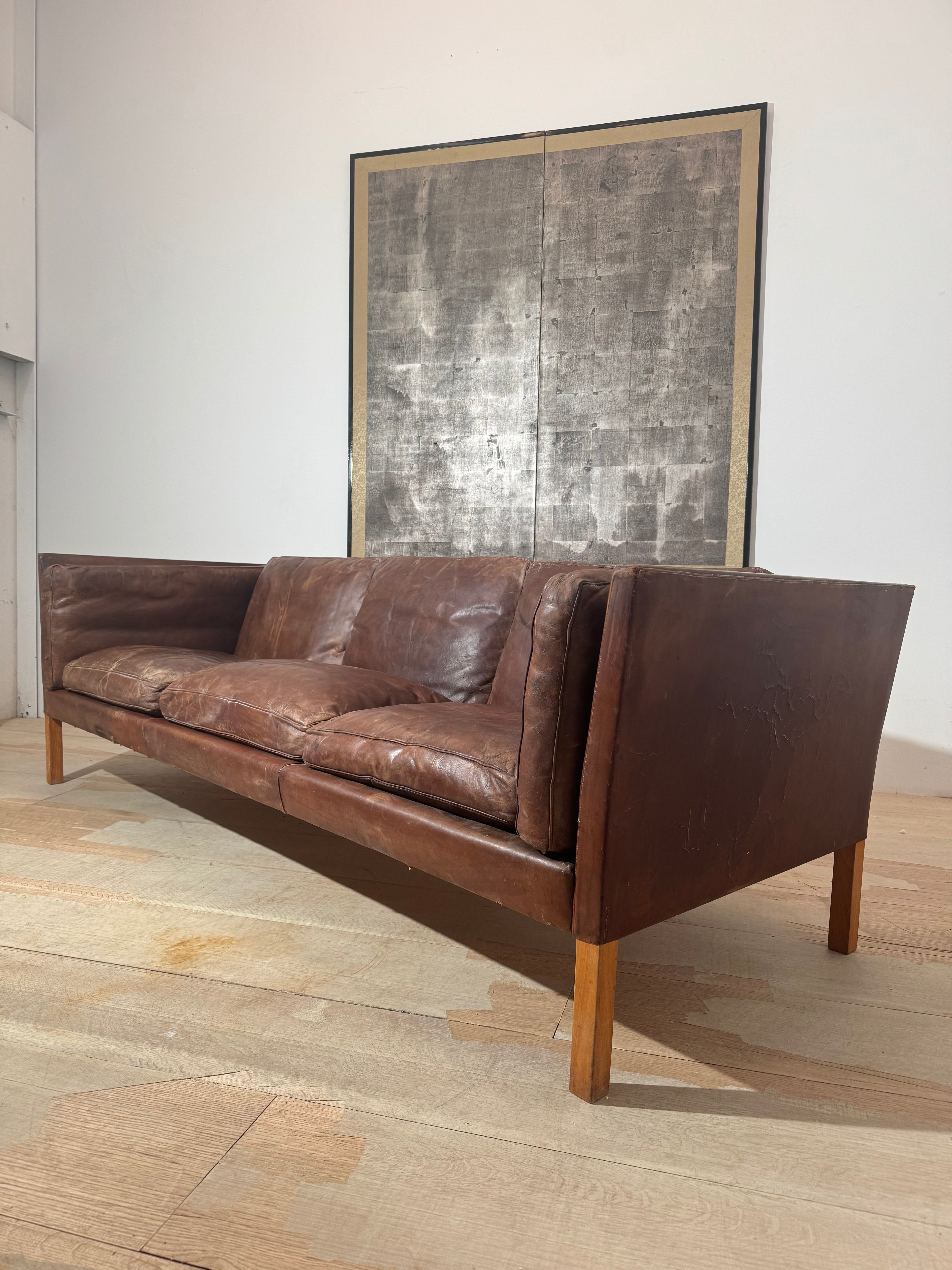 Orignal Fabulous Chocolate Brown Leather Sofa