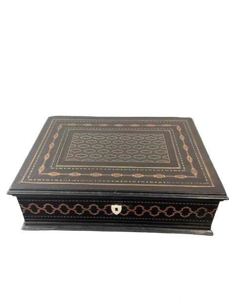 English Copper Inlay Box