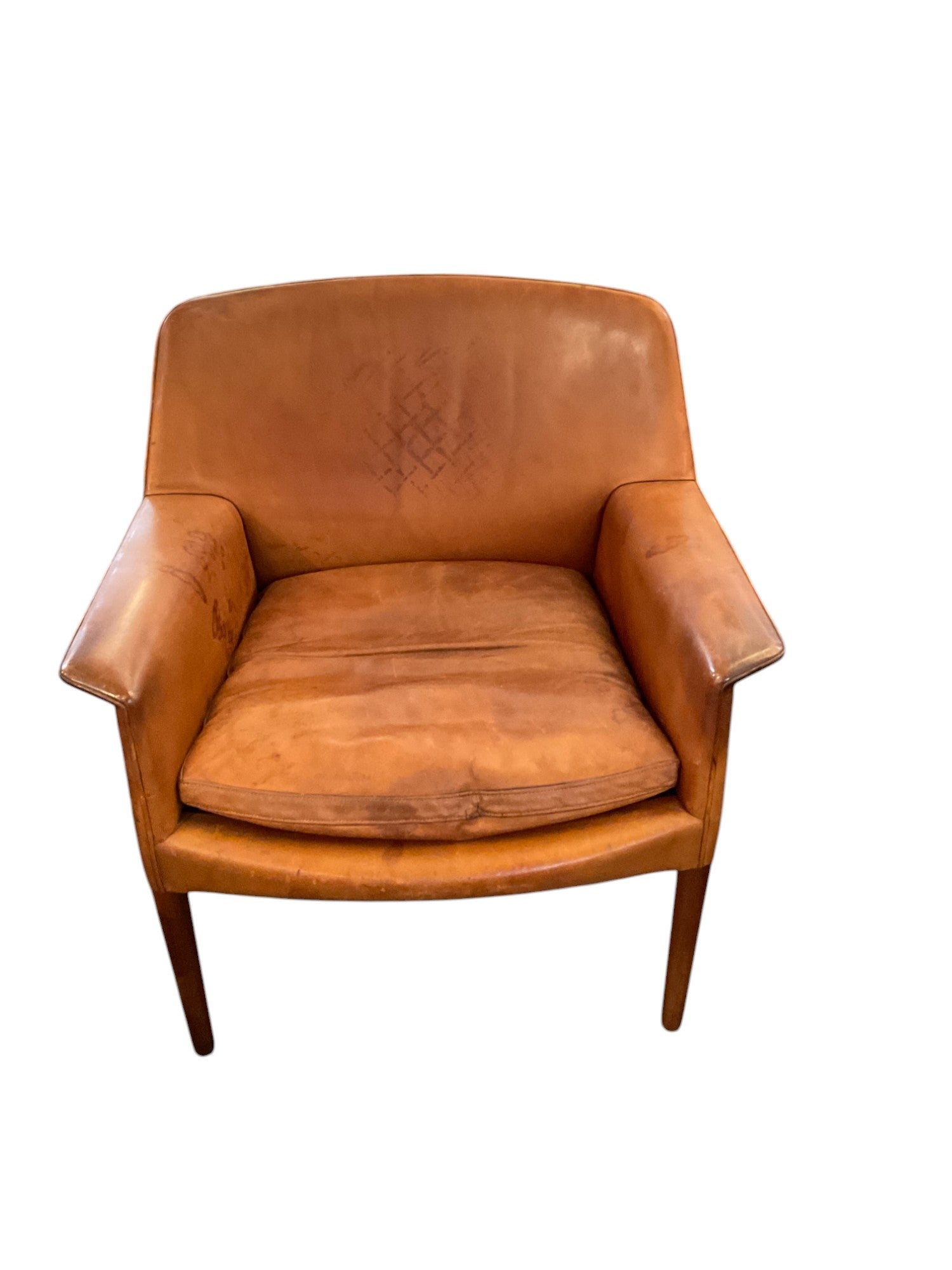 Danish Makers Ejner Larsen & Aksel Madden Leather Arm Chair