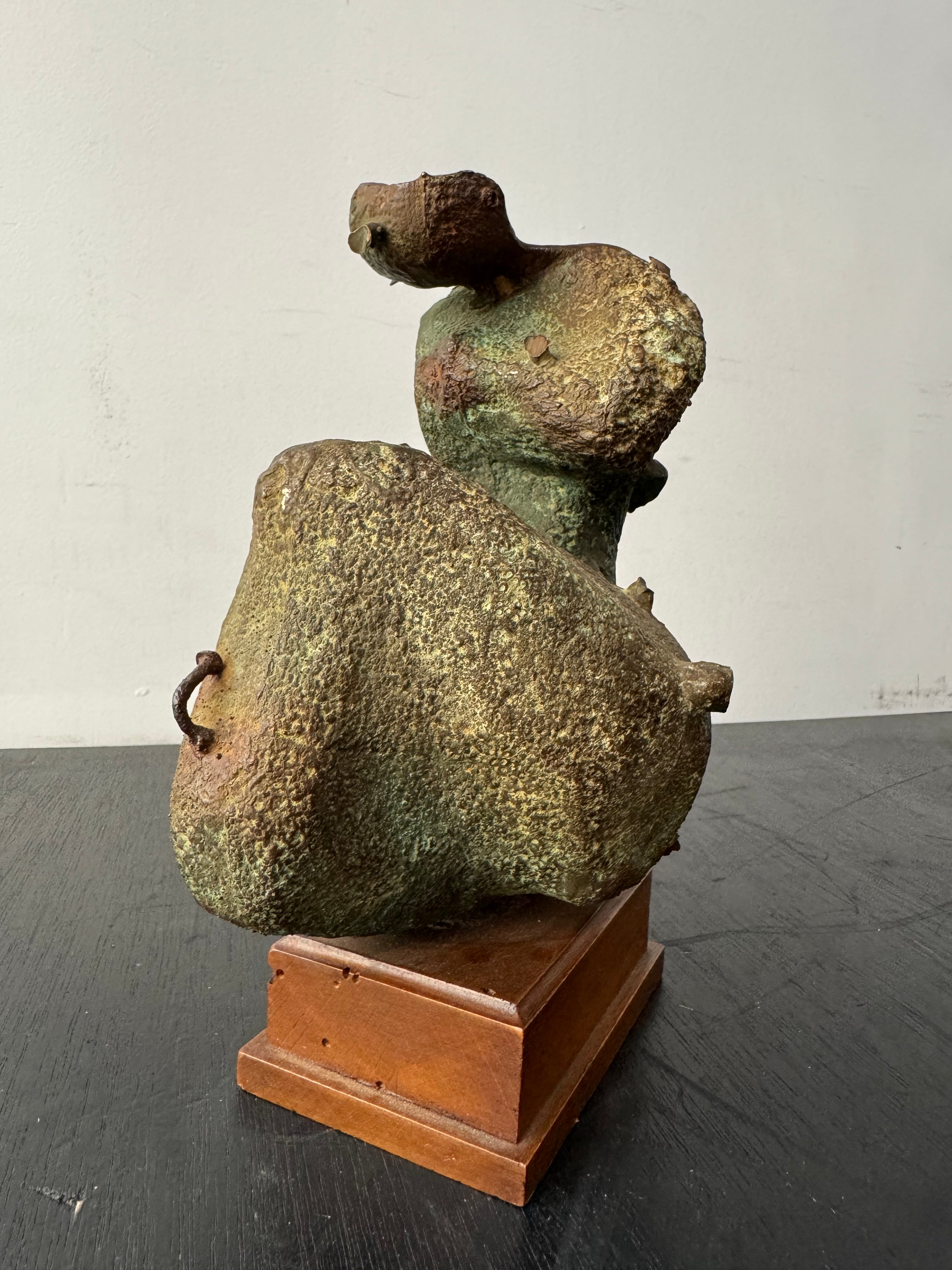 Spanish Mid Century Bronze Brutalist Sculpture