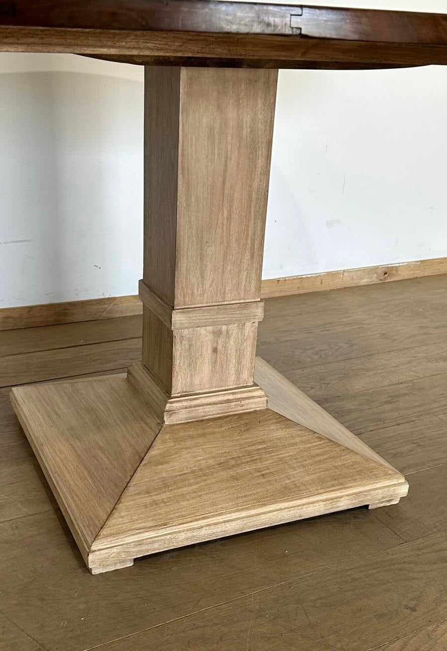 Exceptional 18th Century Walnut Top Dining Table