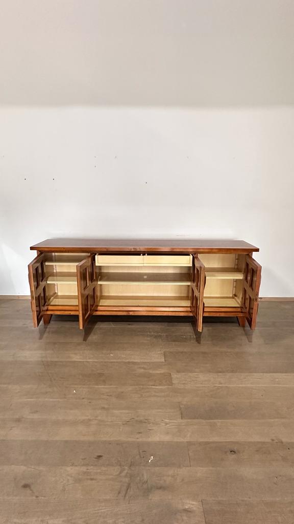 Stunning 1950's Jacques Adnet Walnut Sideboard