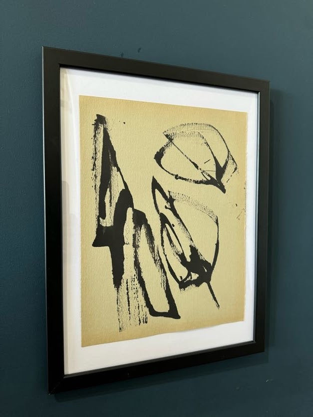 Mid Century French Ink Wall Art by Michel Berard