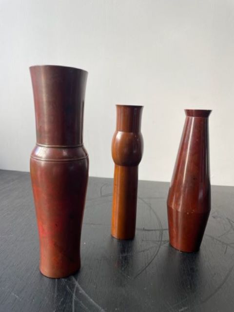 Set of (3)Japanese Bronze Vases