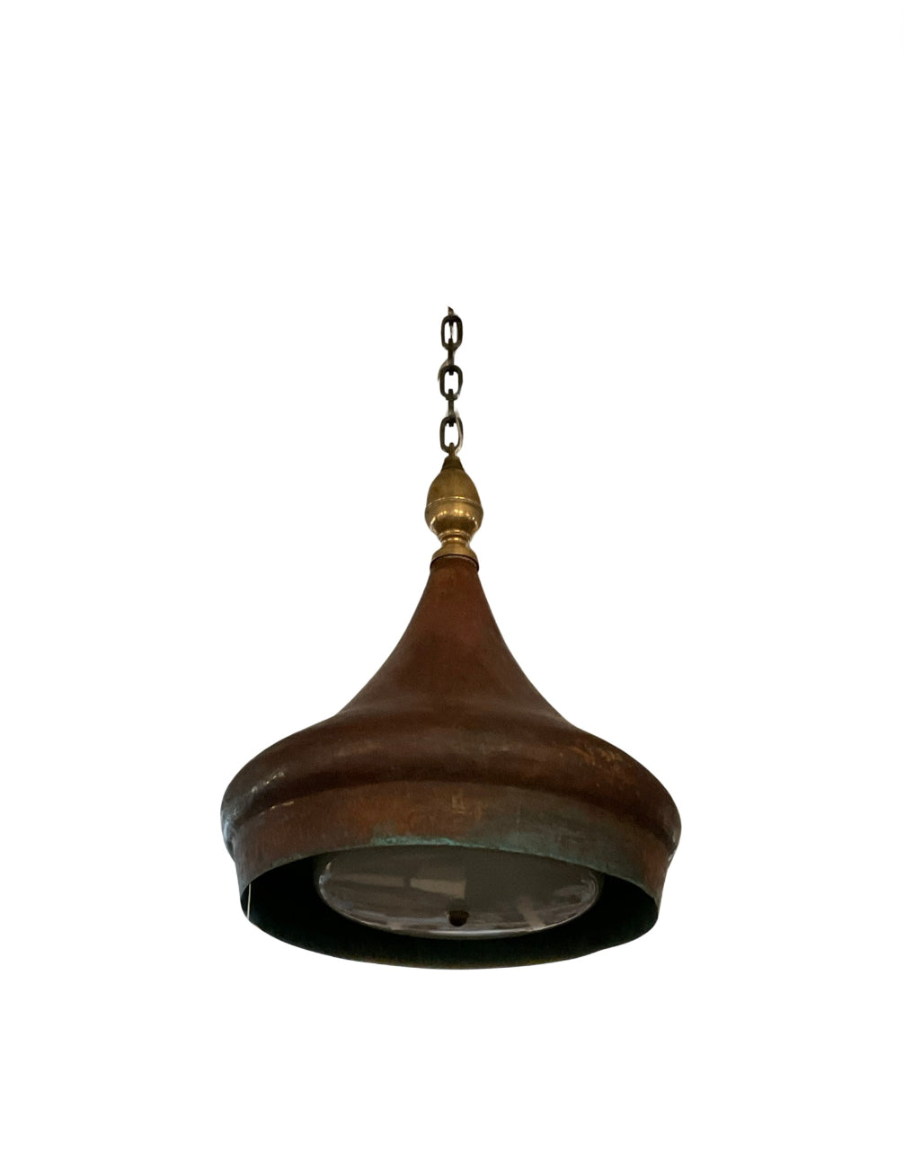 Limited Edition Copper Pendant with Opaline Shade