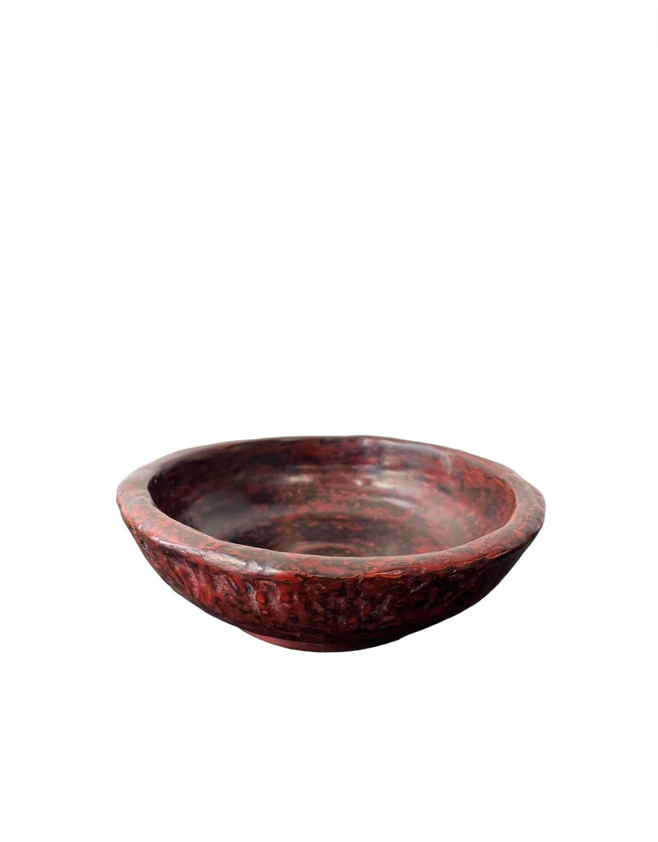 Vintage Japanese Lacquerware Wood Bowl