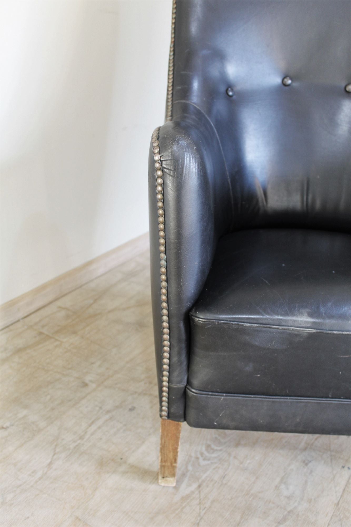 Vintage Danish Leather Arm Chair