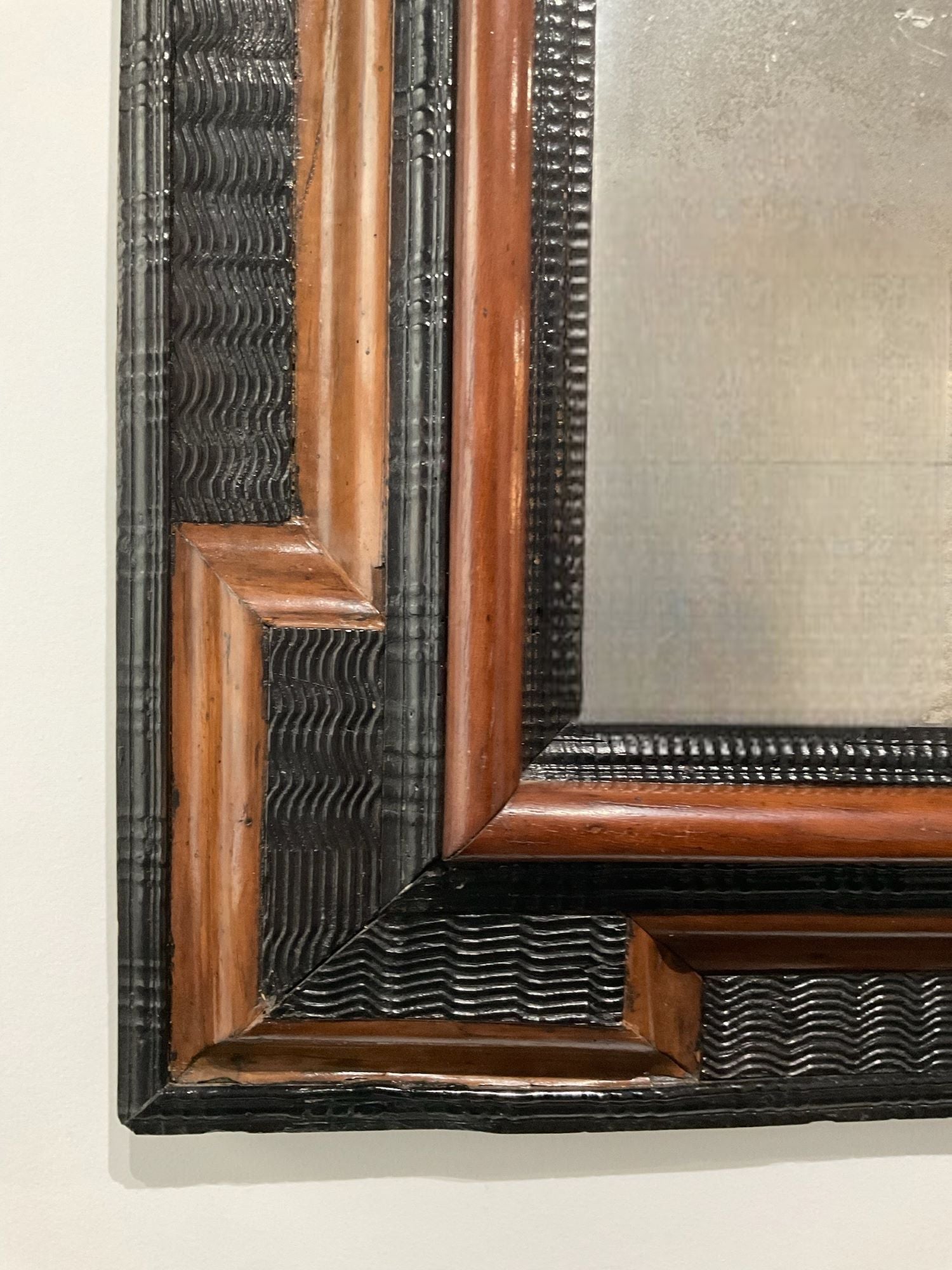 French Ebonized Wood Mirror