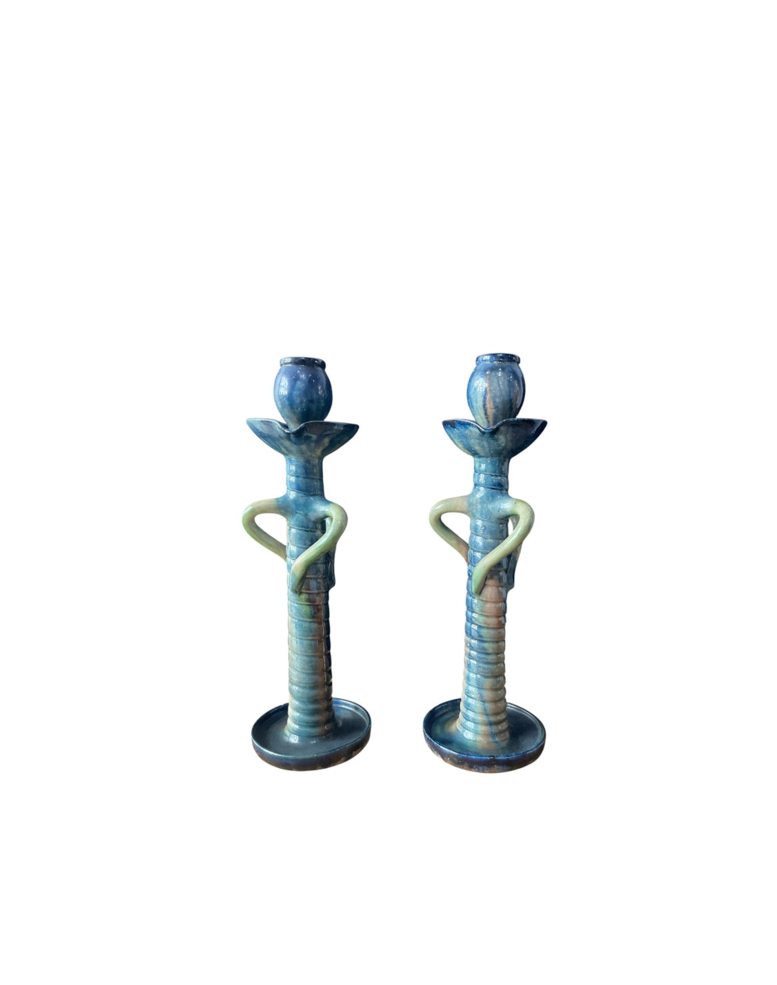 Unique Studio Pottery Candlesticks