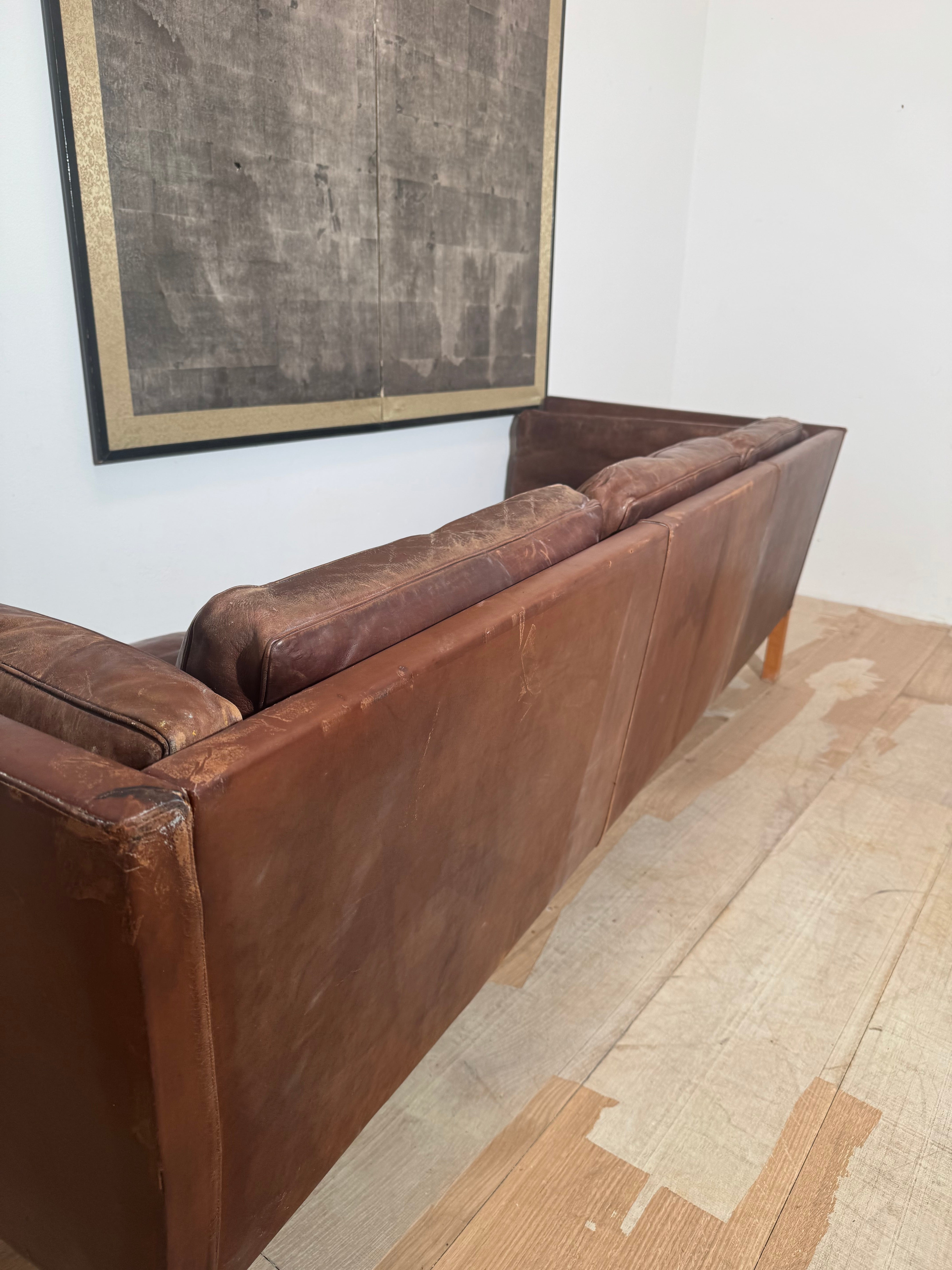 Orignal Fabulous Chocolate Brown Leather Sofa