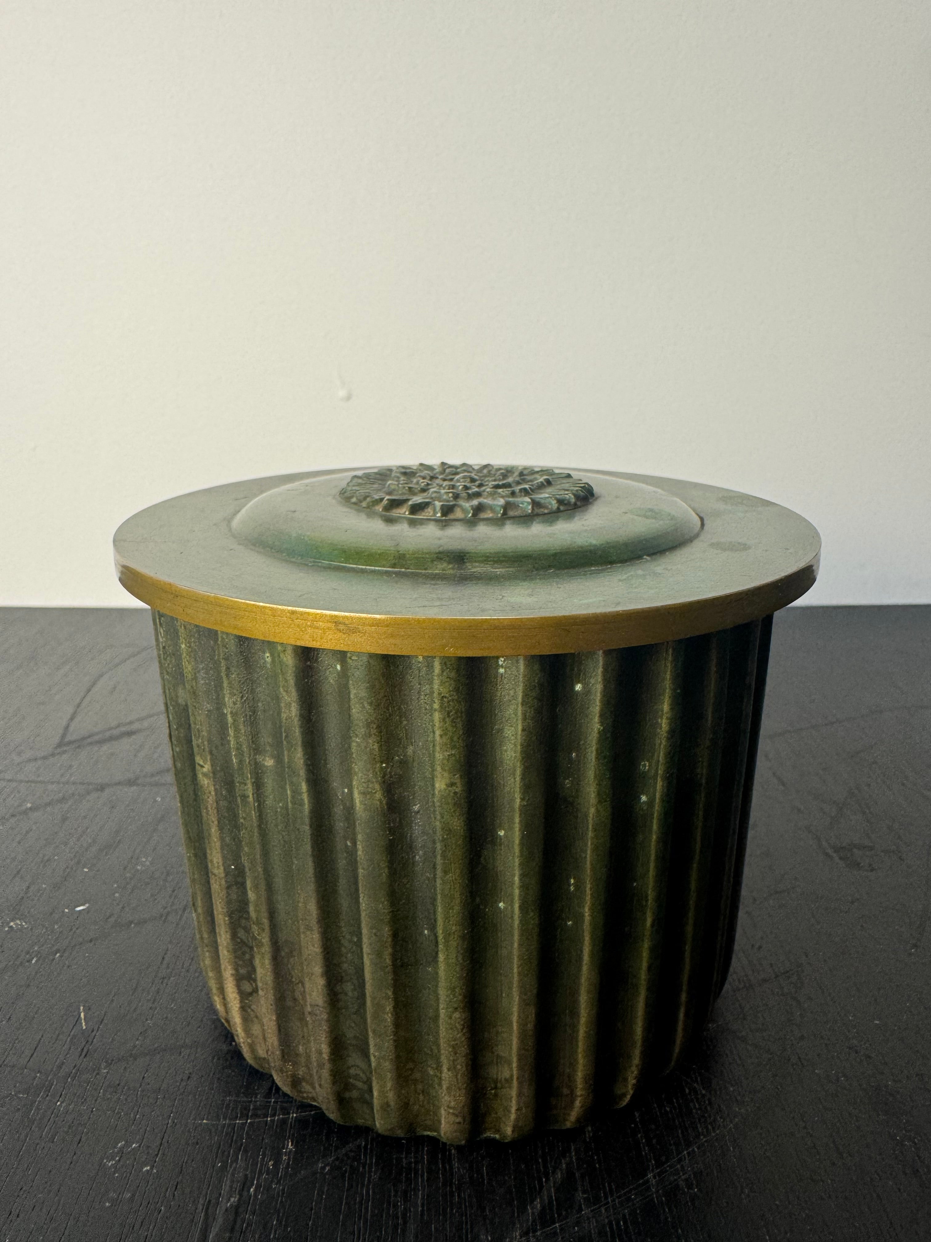 Danish 1930's Bronze Lidded Container