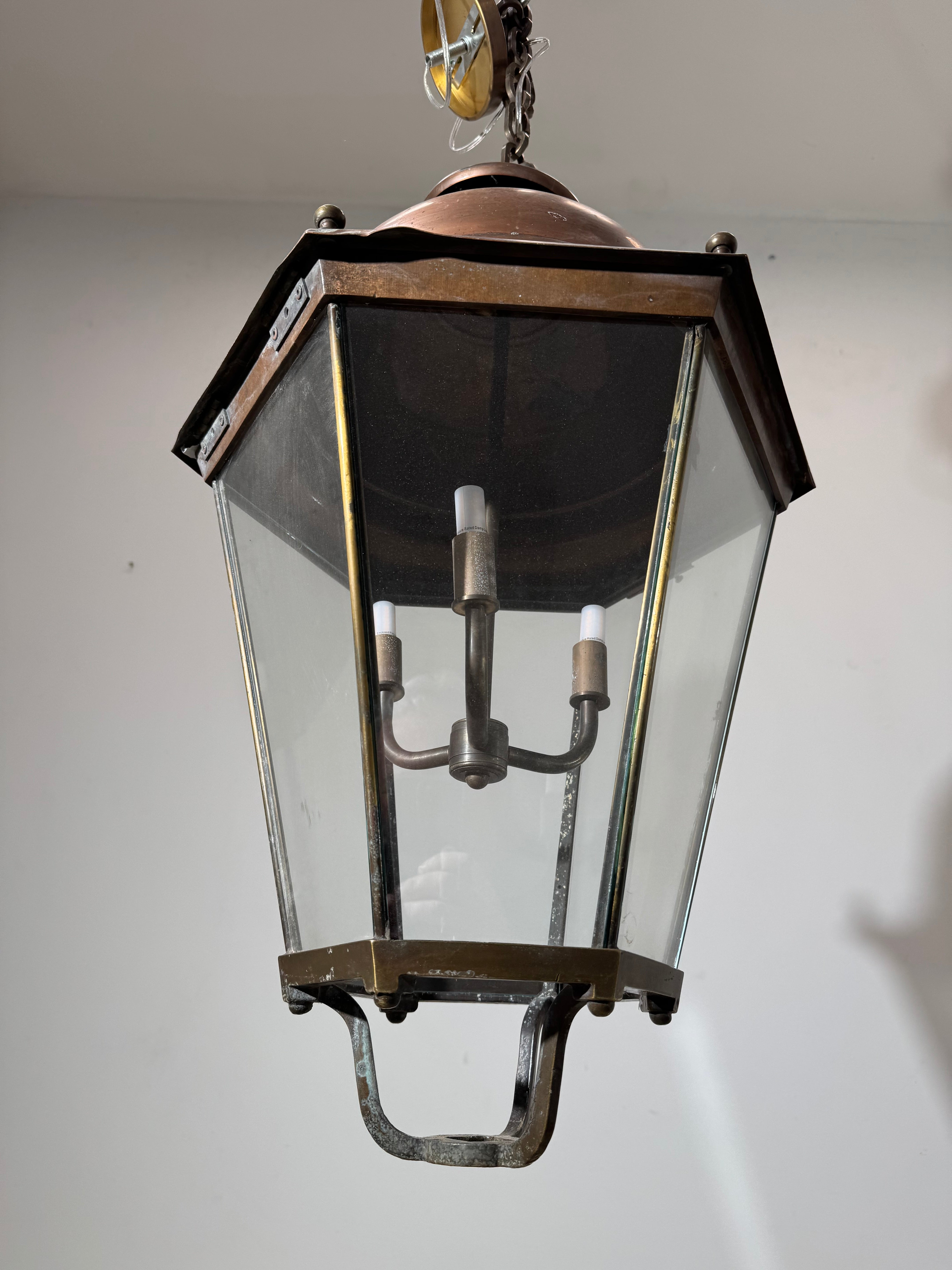 English 19c Copper Lantern