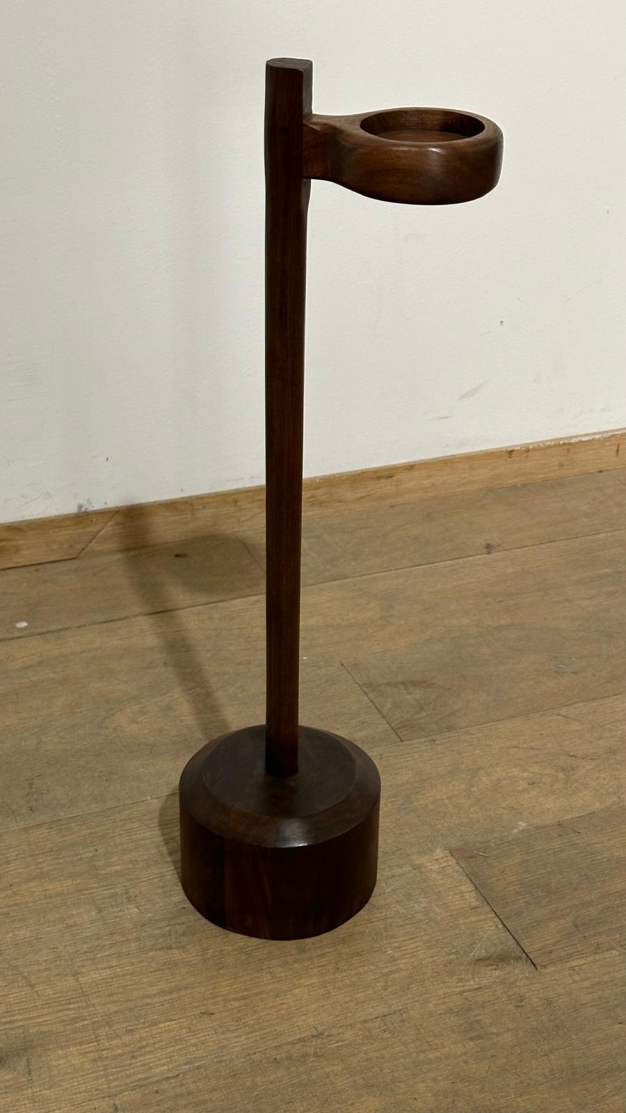 Lucca Studio Carlo Walnut "Cup" Holder On Stand