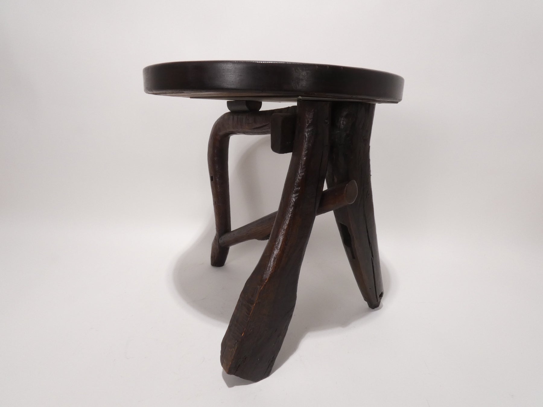 French Walnut Root Side Table