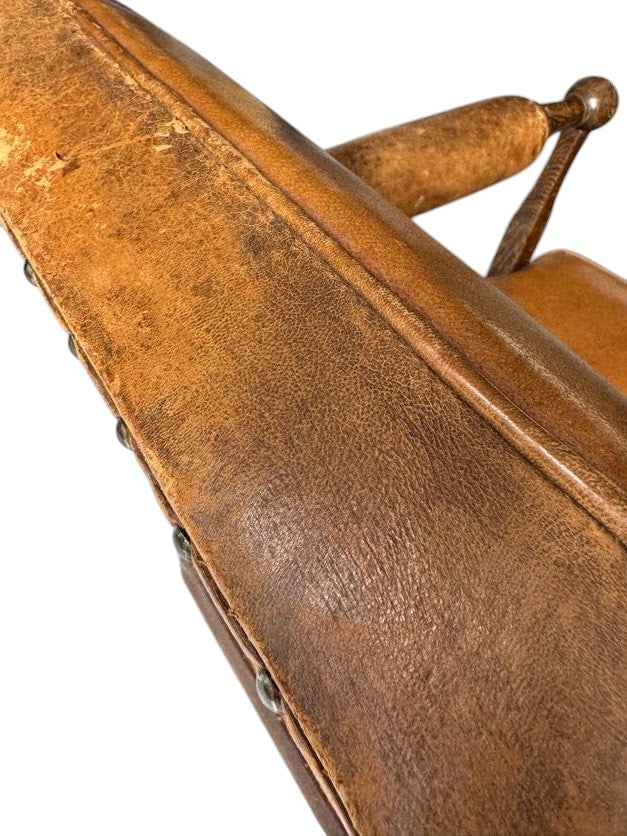 French 1930's Leather Arm Chair