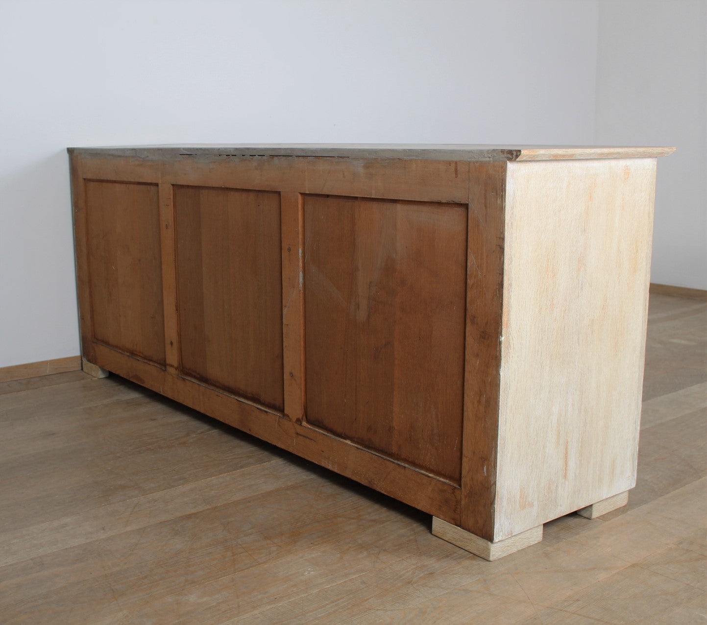 19th Century Oak Sideboard Cement Top and Doors