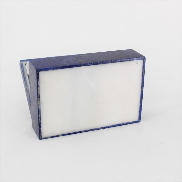 Lapis Lazuli Box with Silver Hippo Handle