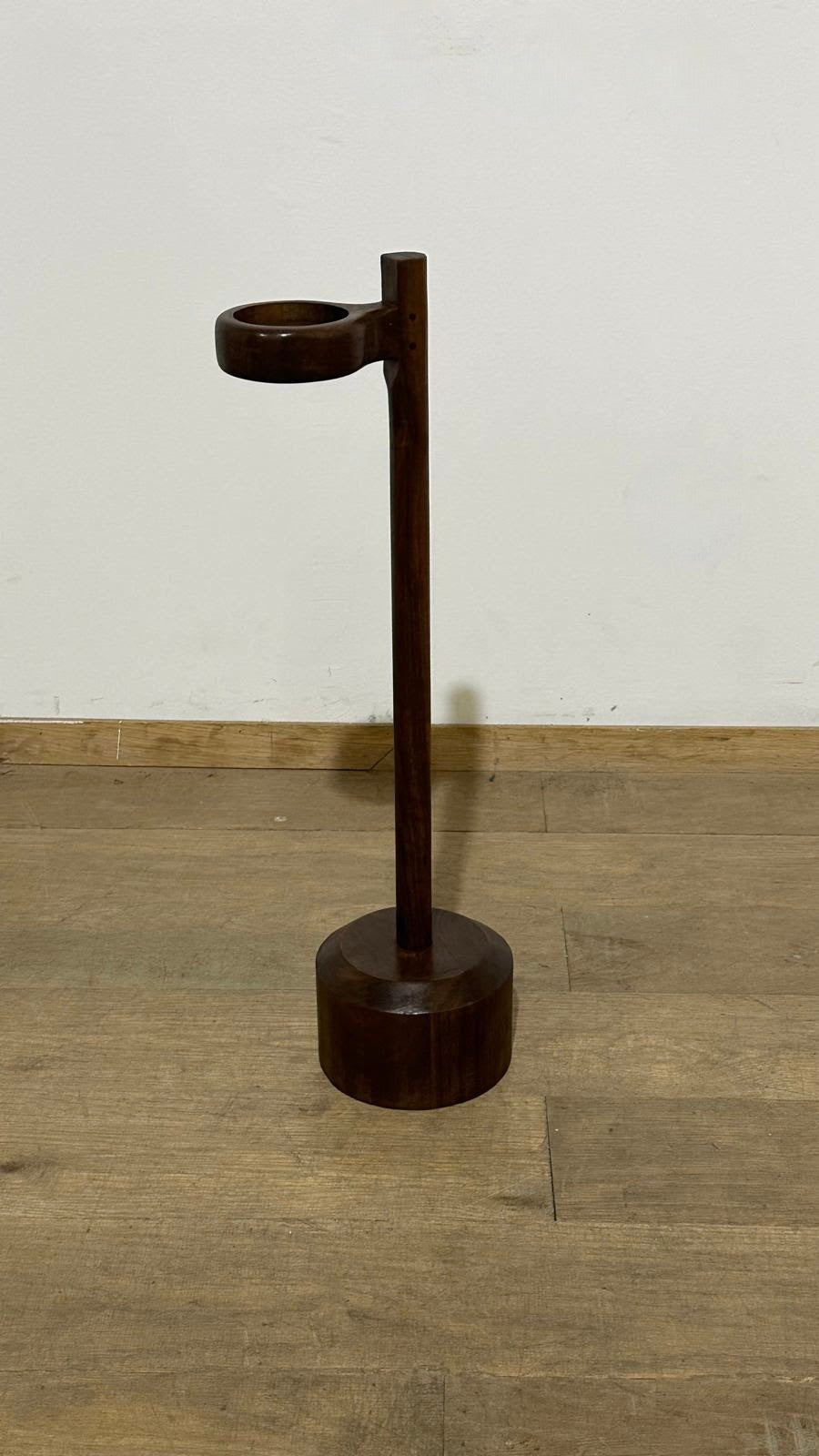 Lucca Studio Carlo Walnut "Cup" Holder On Stand