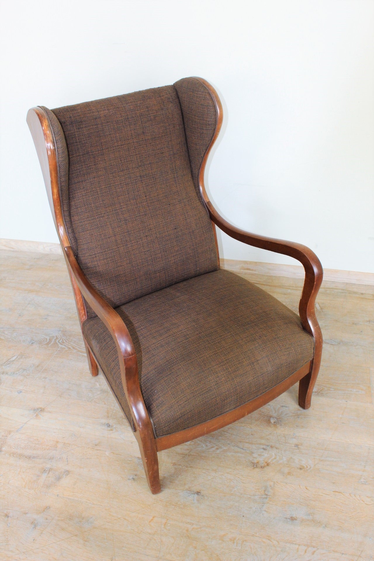 Single Mid Century Danish Wingback Arm Chair