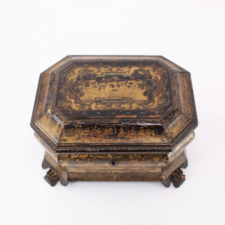 Antique Chinese Black Lacquer Box