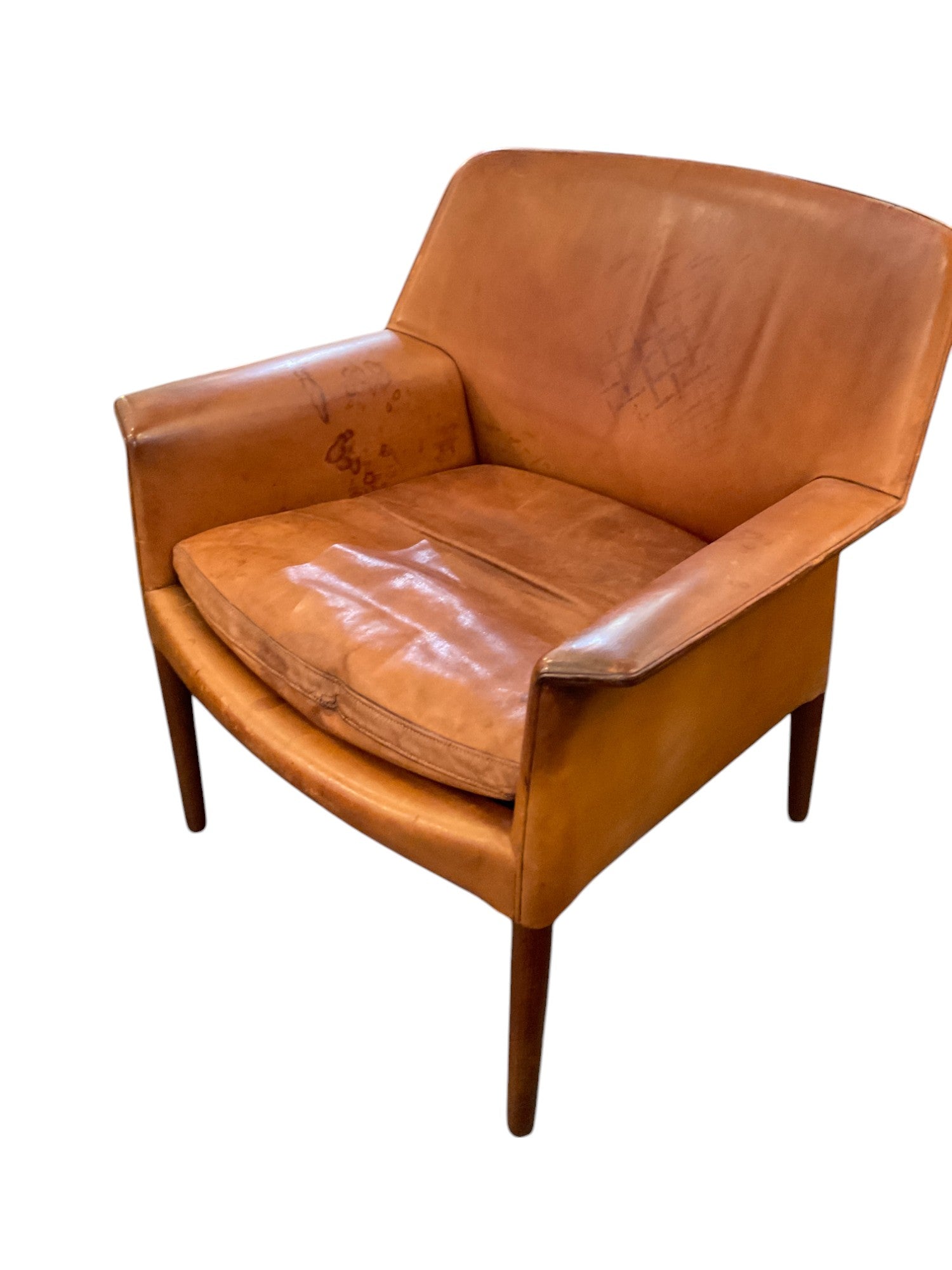 Danish Makers Ejner Larsen & Aksel Madden Leather Arm Chair