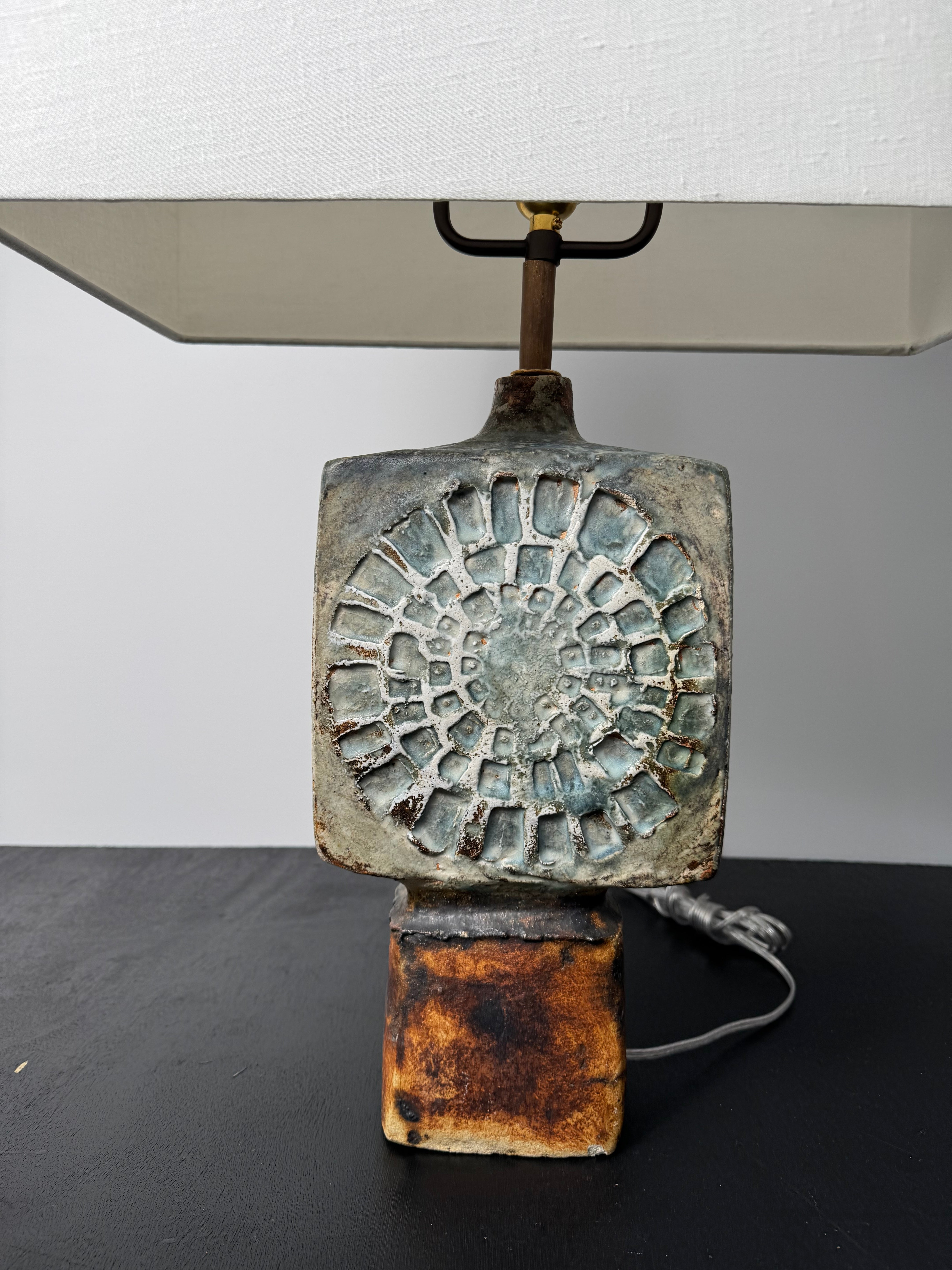 Danish Vintage Studio Pottery Lamp