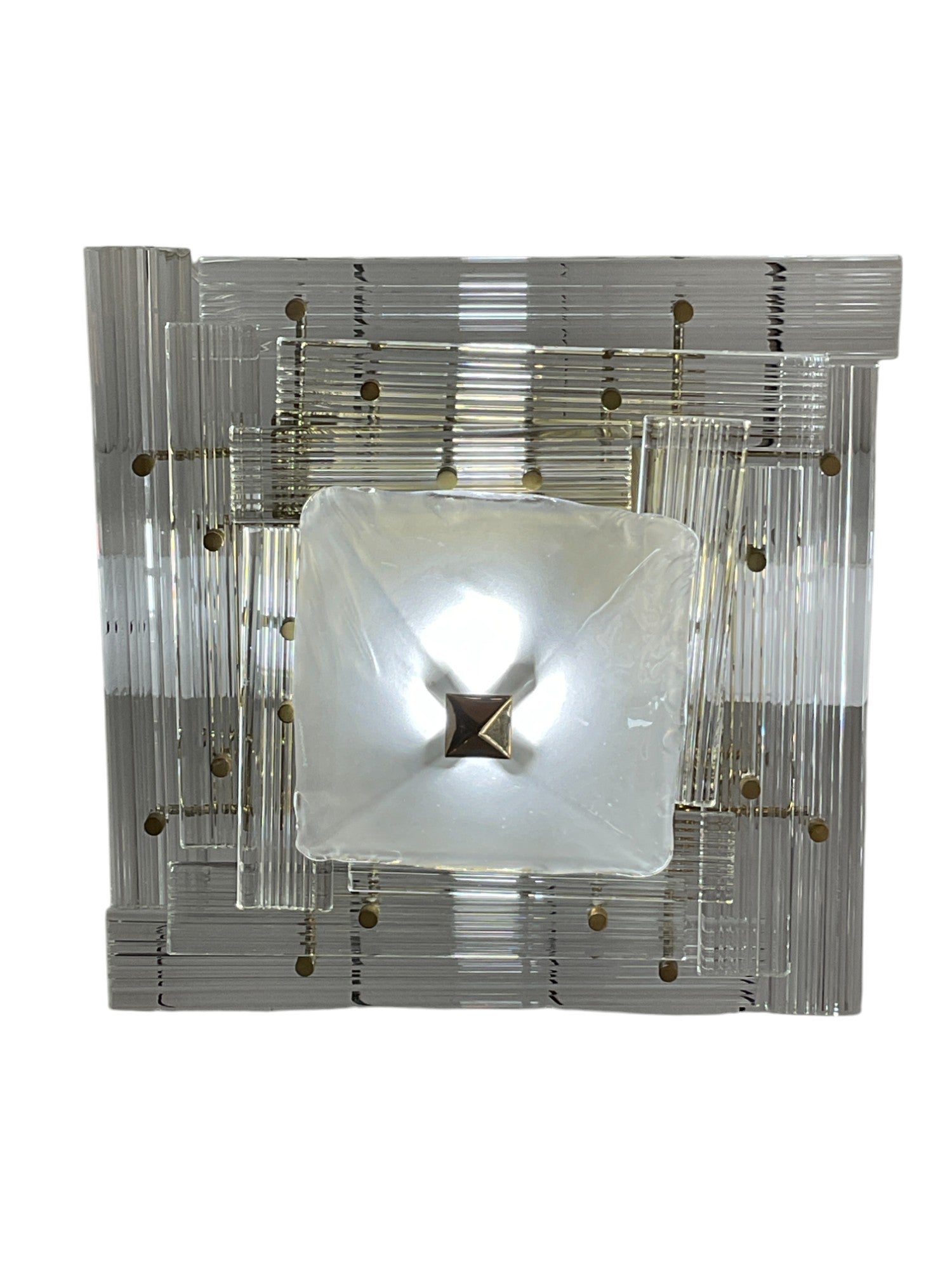 Pair of Vintage Venini Glass Sconce/Flush Mount Fixture