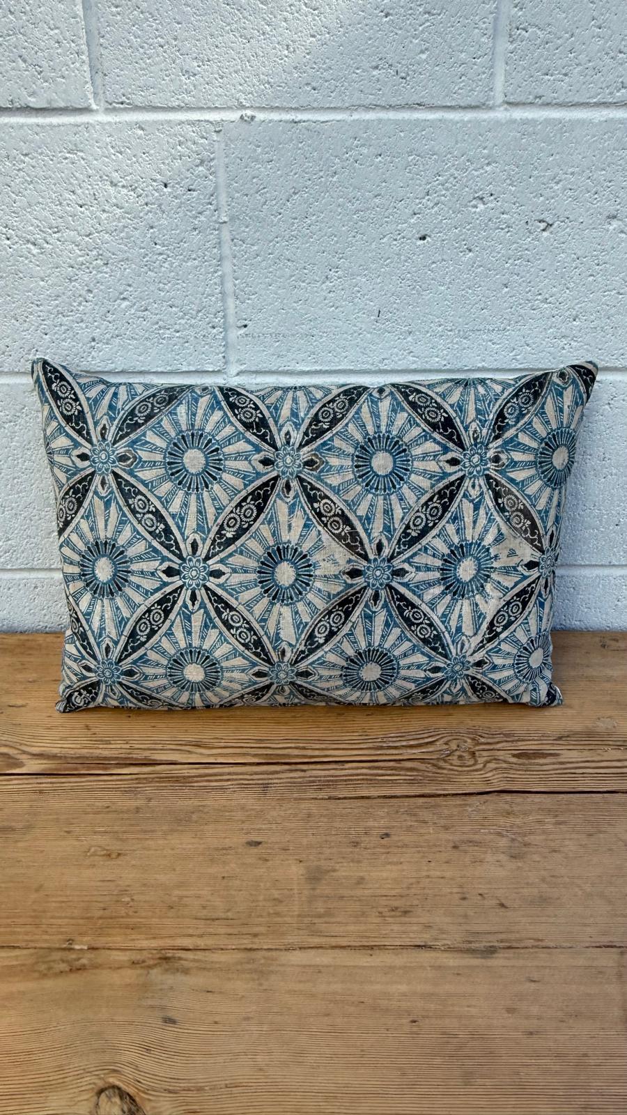 Vintage Japanese Indigo Textile Pillow