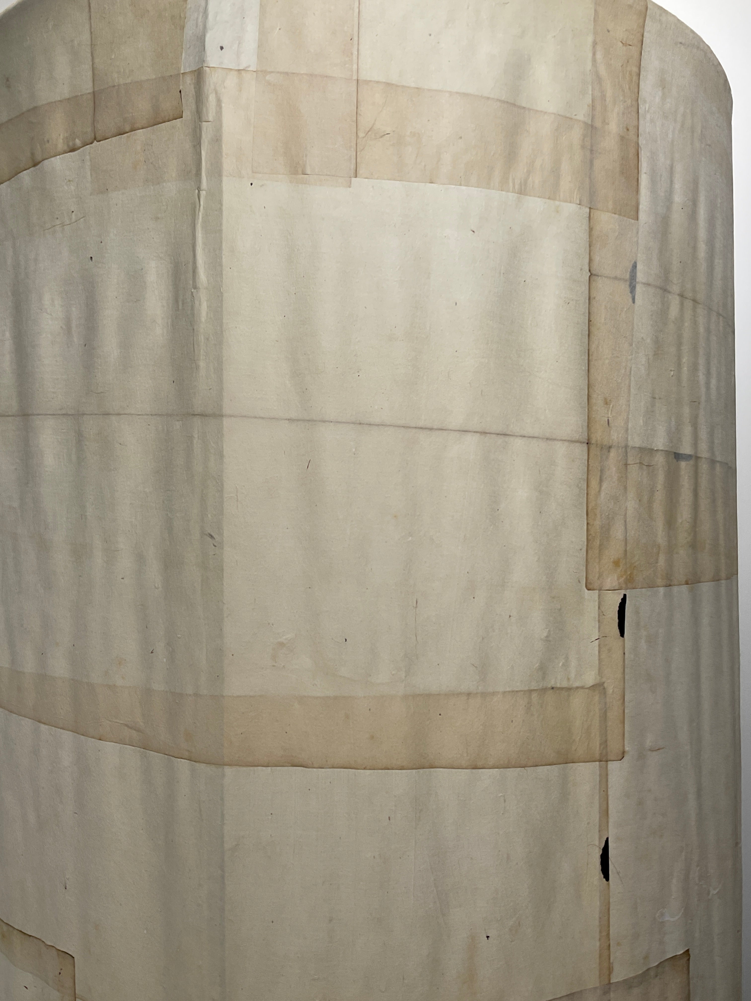 Limited Edition Solid Bleached Oak Floor Lamp with Handmade Japanese Lamp Shade
