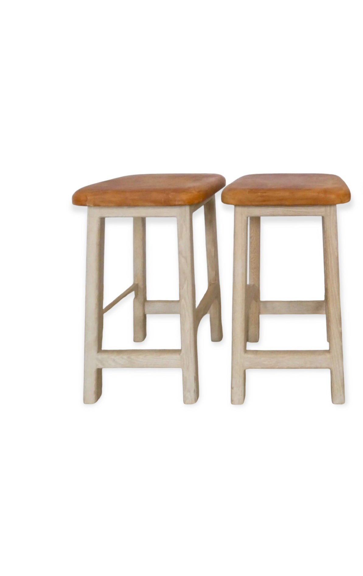 Lucca Studio Vintage Leather Graham Stools Set of (2)
