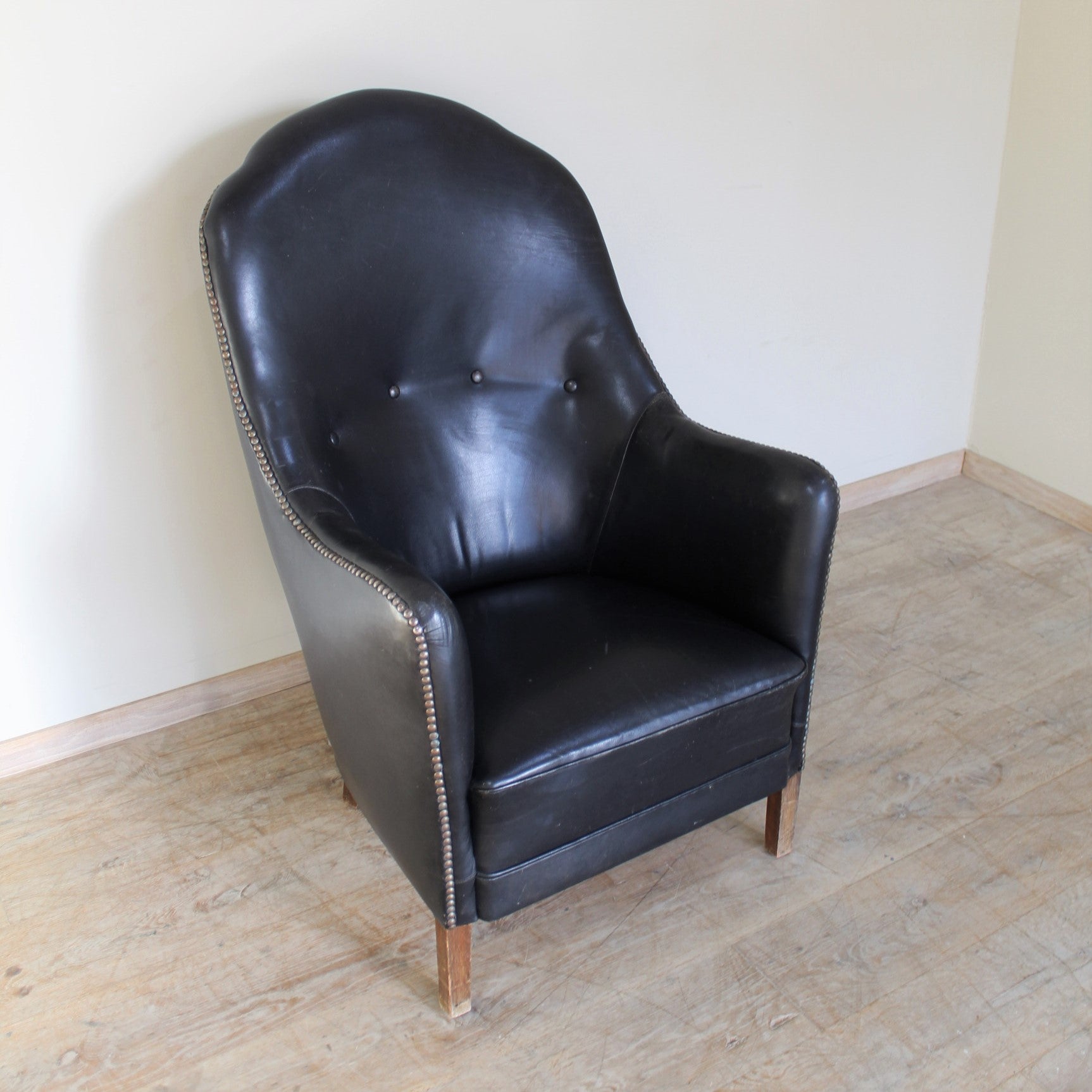 Vintage Danish Leather Arm Chair