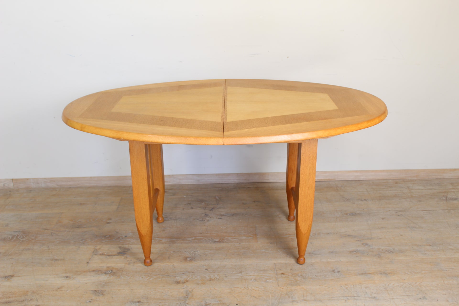 Guillerme & Chambron Oak Oval Dining Table