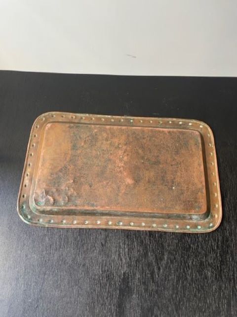 English Arts and Crafts Hammered Copper Tray