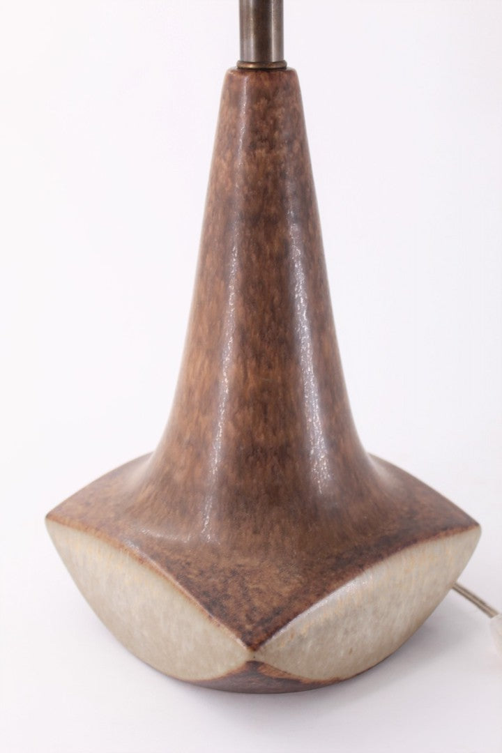 Vintage Danish Brown Ceramic Lamp