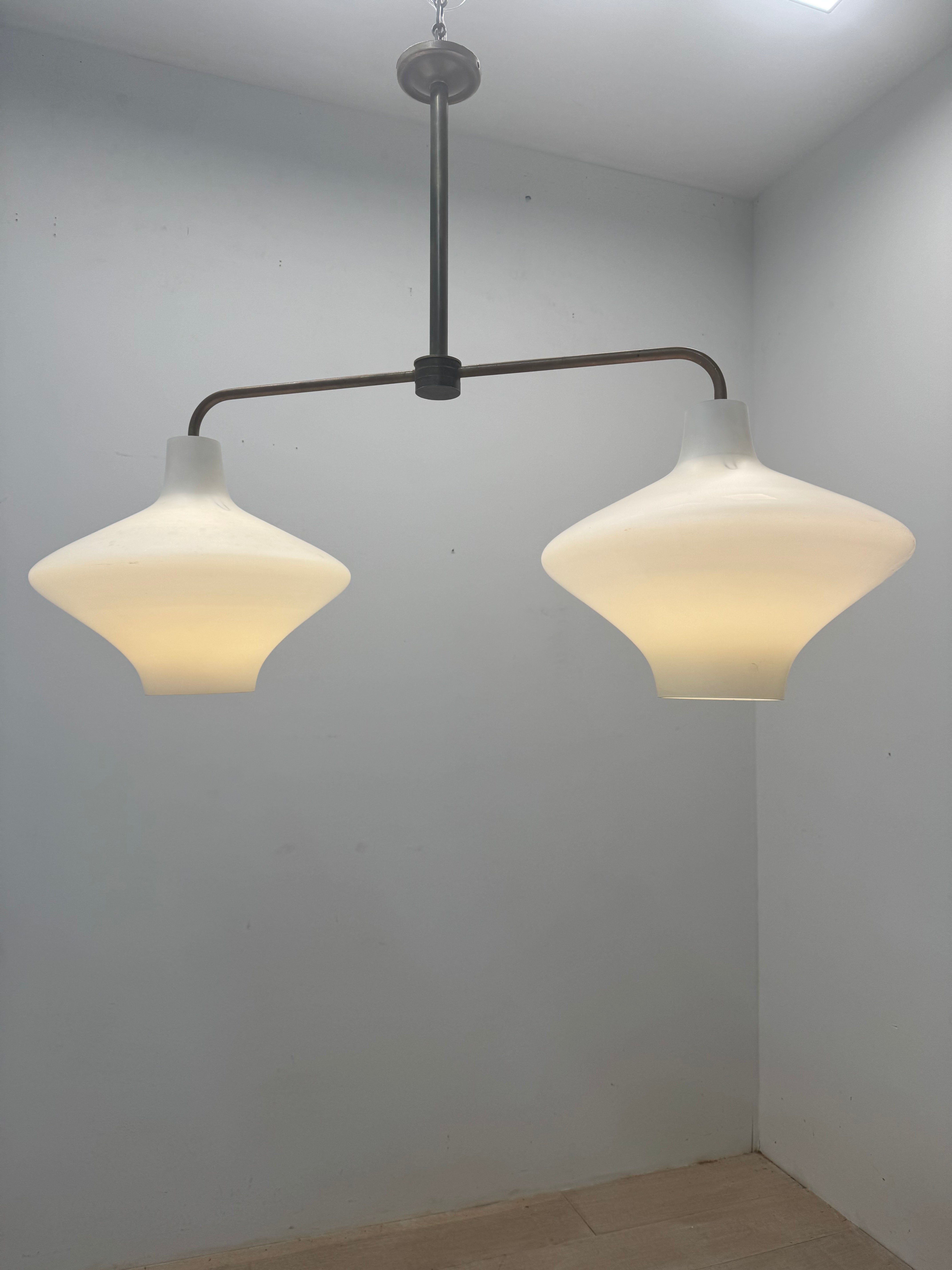 Lucca Studio Limited Edition Bronze and Glass Chandelier