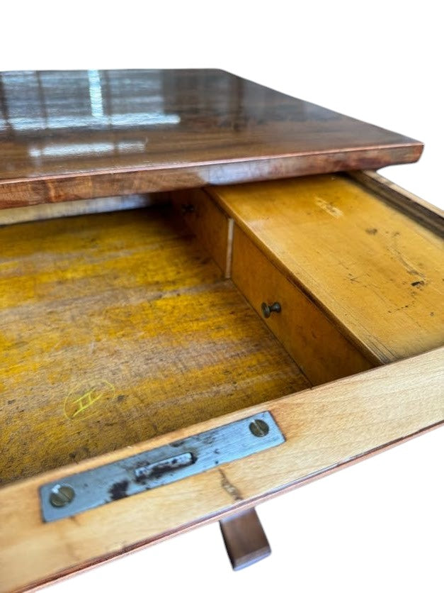 Danish 1910's  Biedermeier Mahogany and Parcel Gilt Side Table