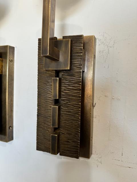 Pair of Limited Edition Bronze Sconces