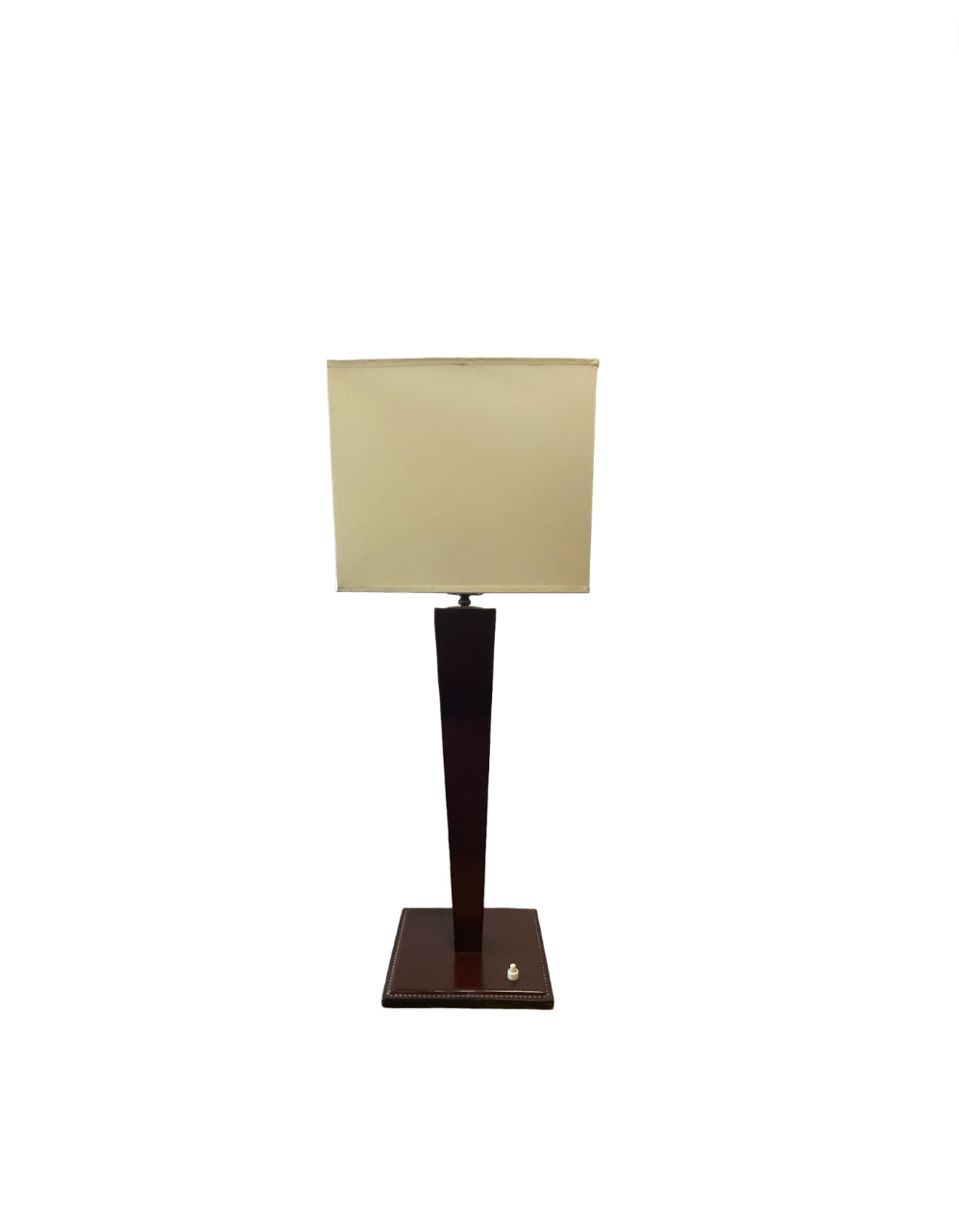 French Deco Leather Lamp