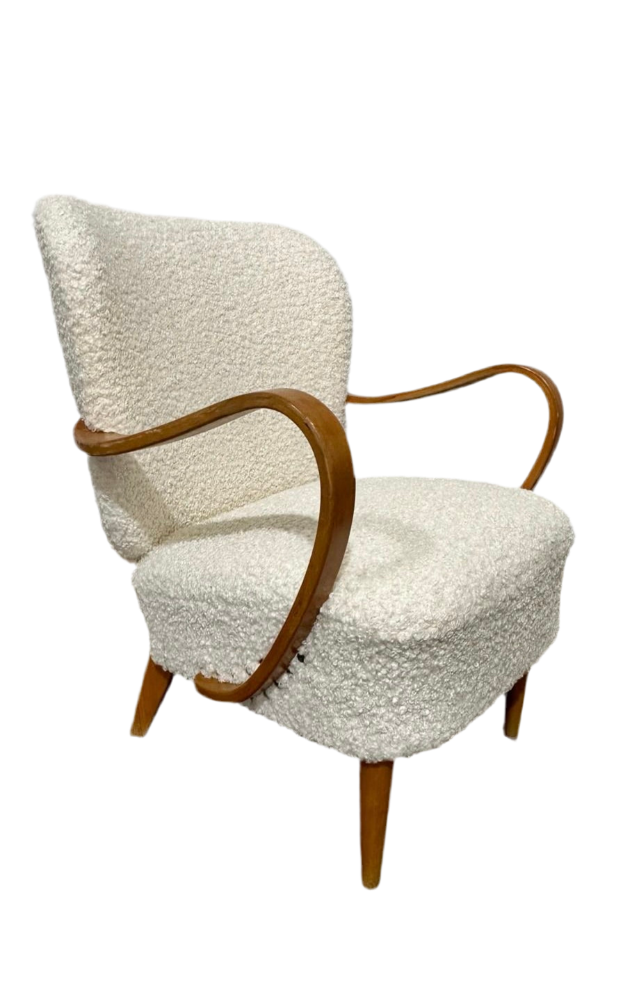 Single 1930's Danish Armchair in Shearling