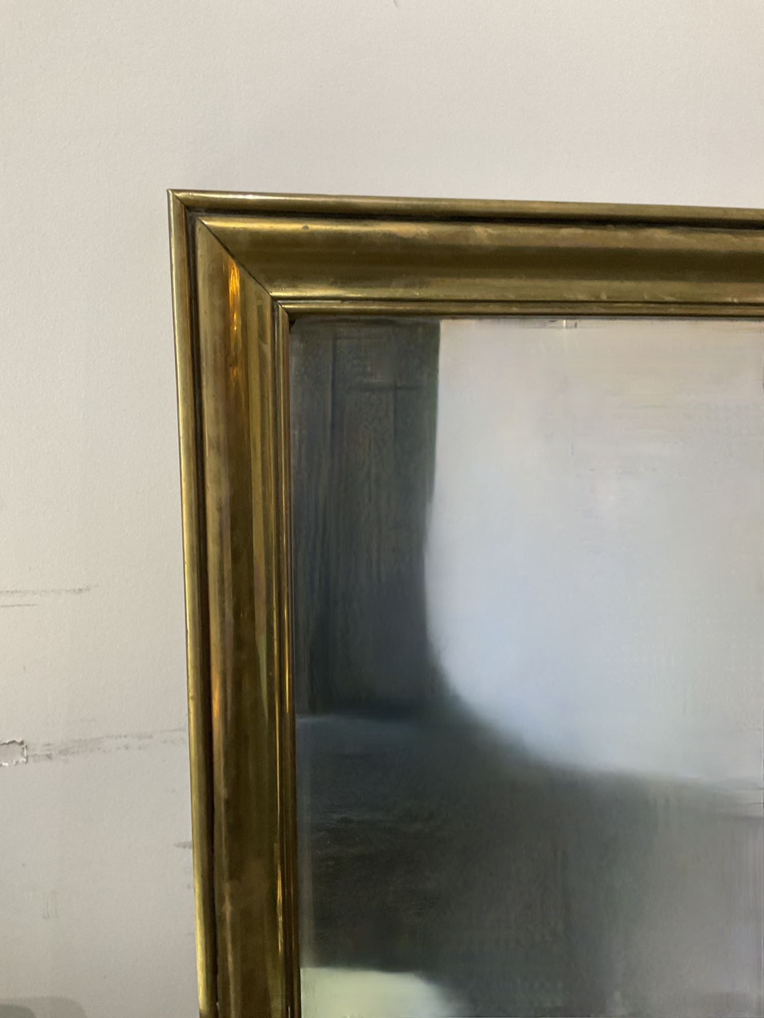 Large Scale French Brass Bistro Mirror