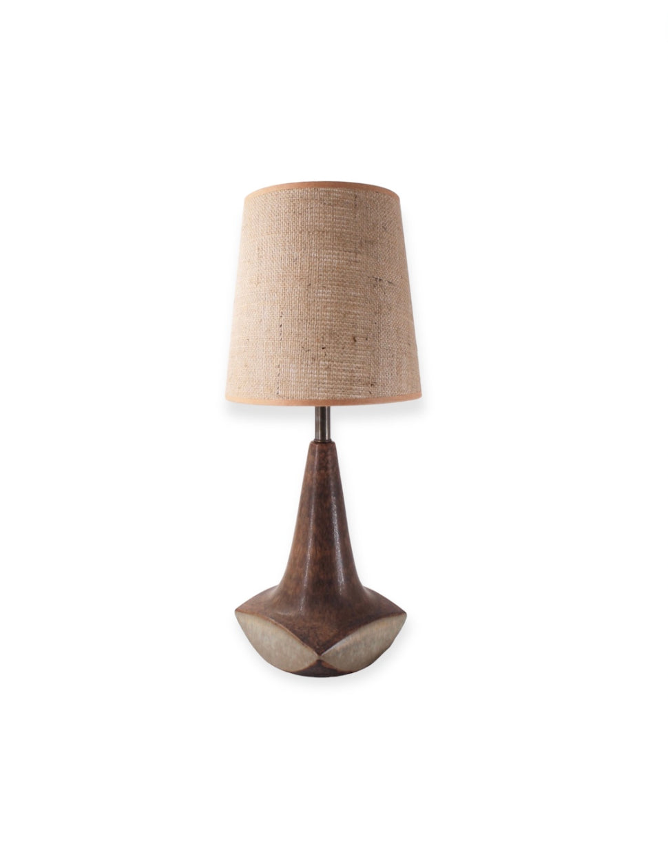 Vintage Danish Brown Ceramic Lamp