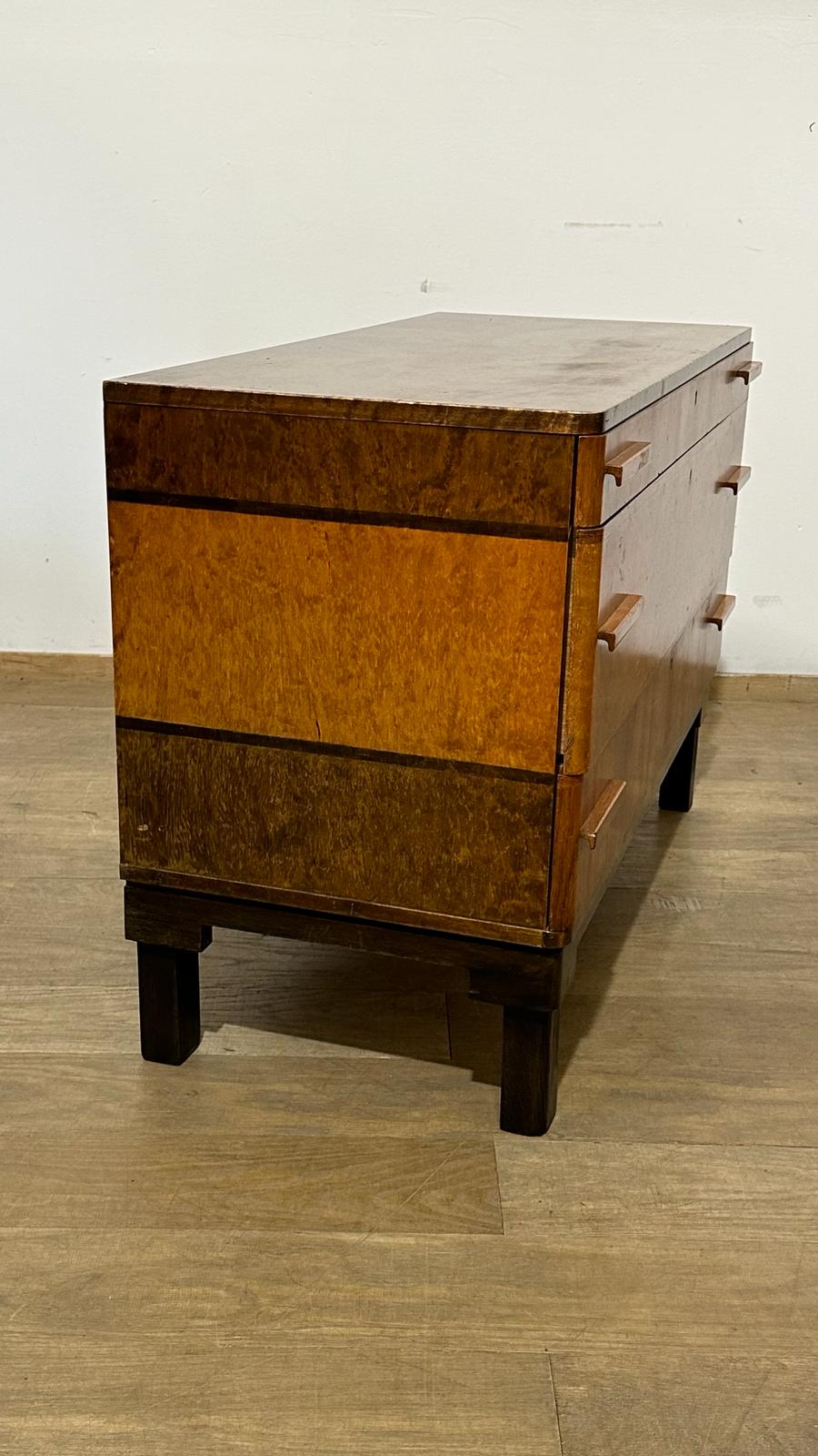 Danish 1930's Burl Wood Commode