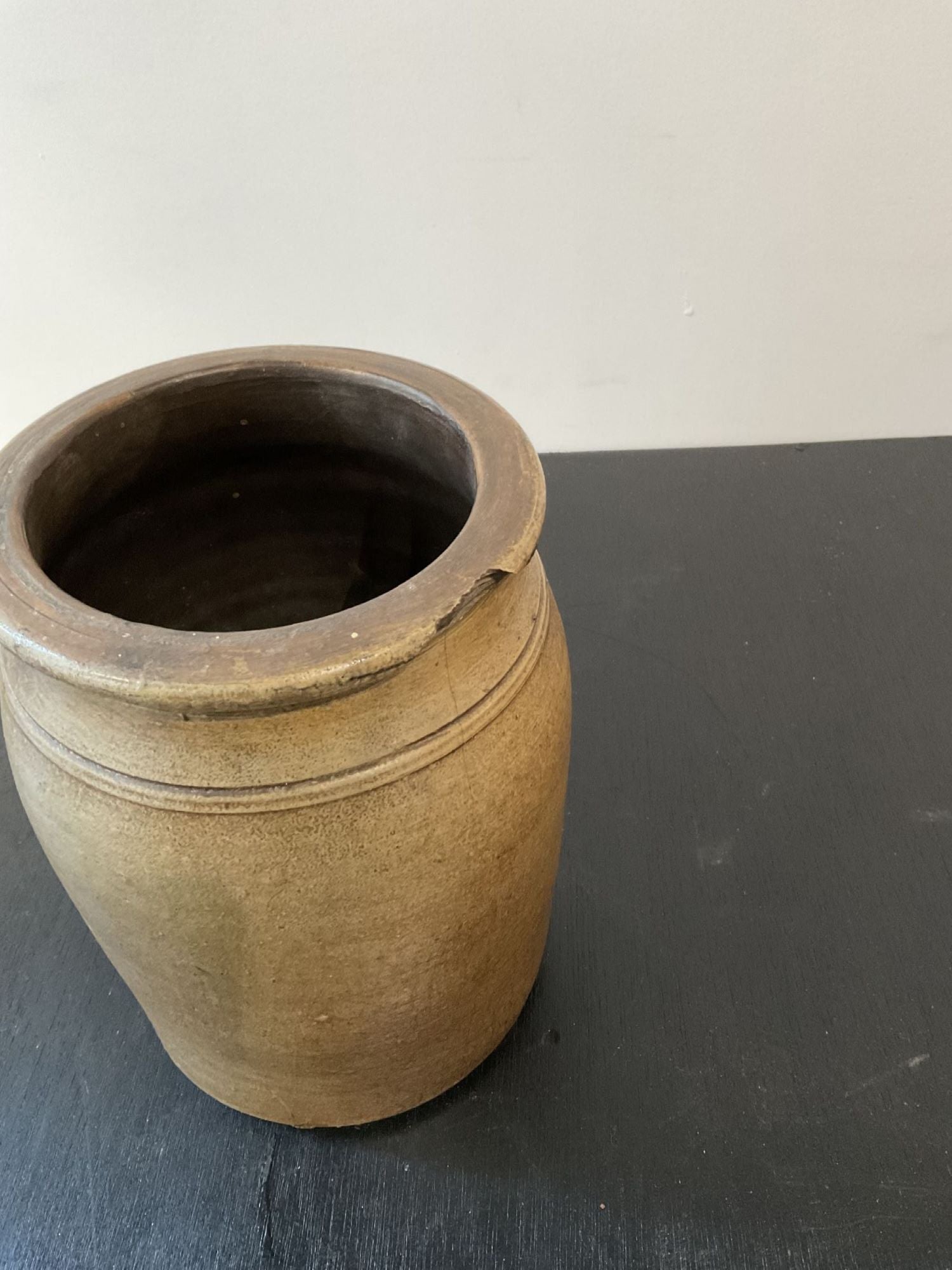 Rare 19th Century Cobalt Stoneware Vessel