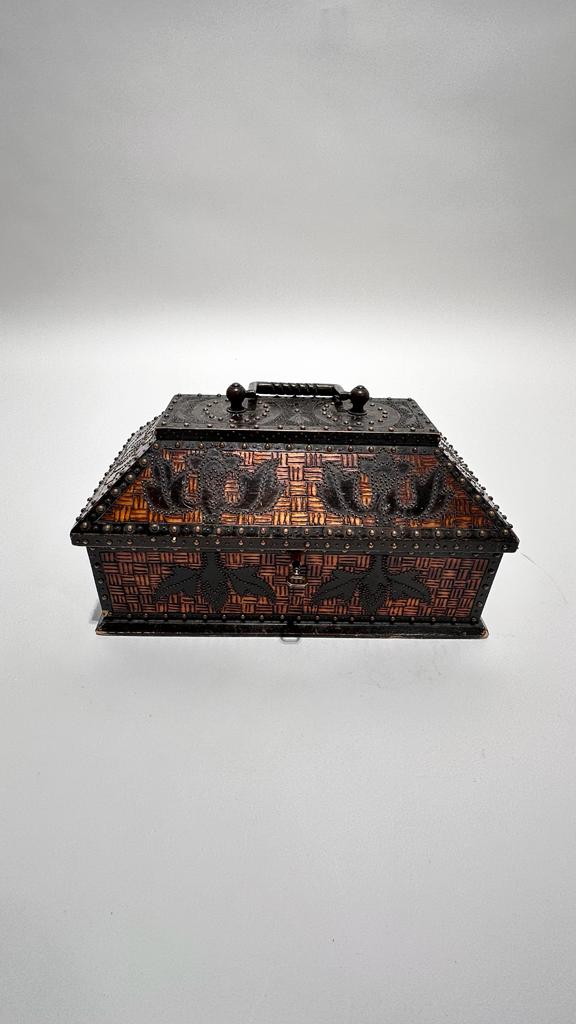 Large English Folk Art Box