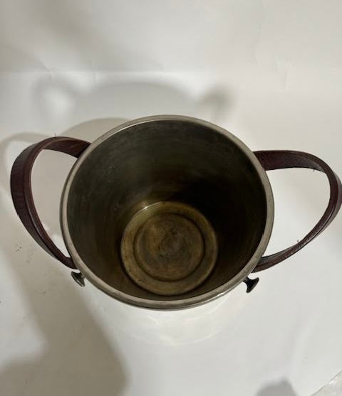 Vintage Silver plate and Leather Wine Bucket