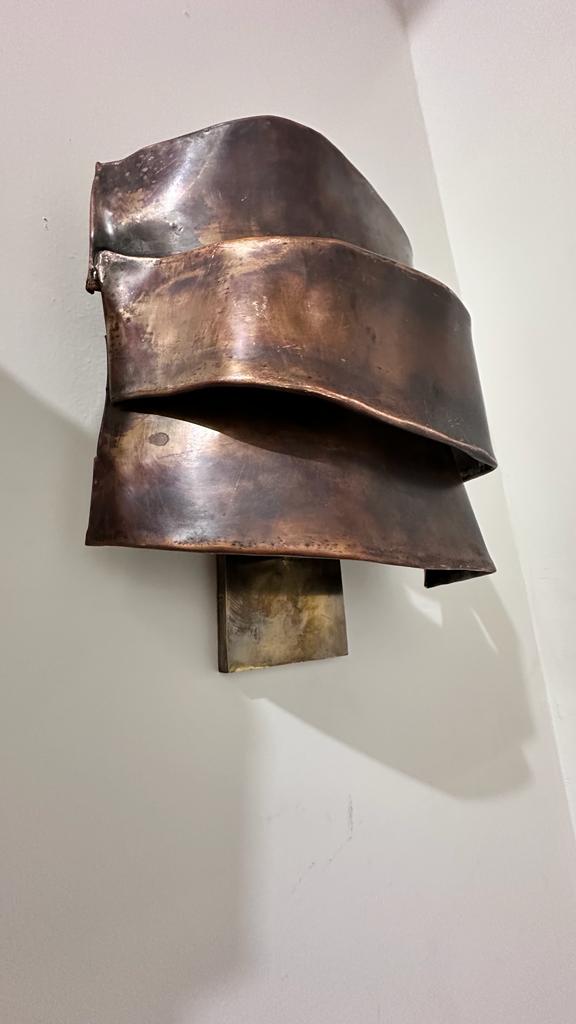 Pair of Vintage Belgian Copper Sconces