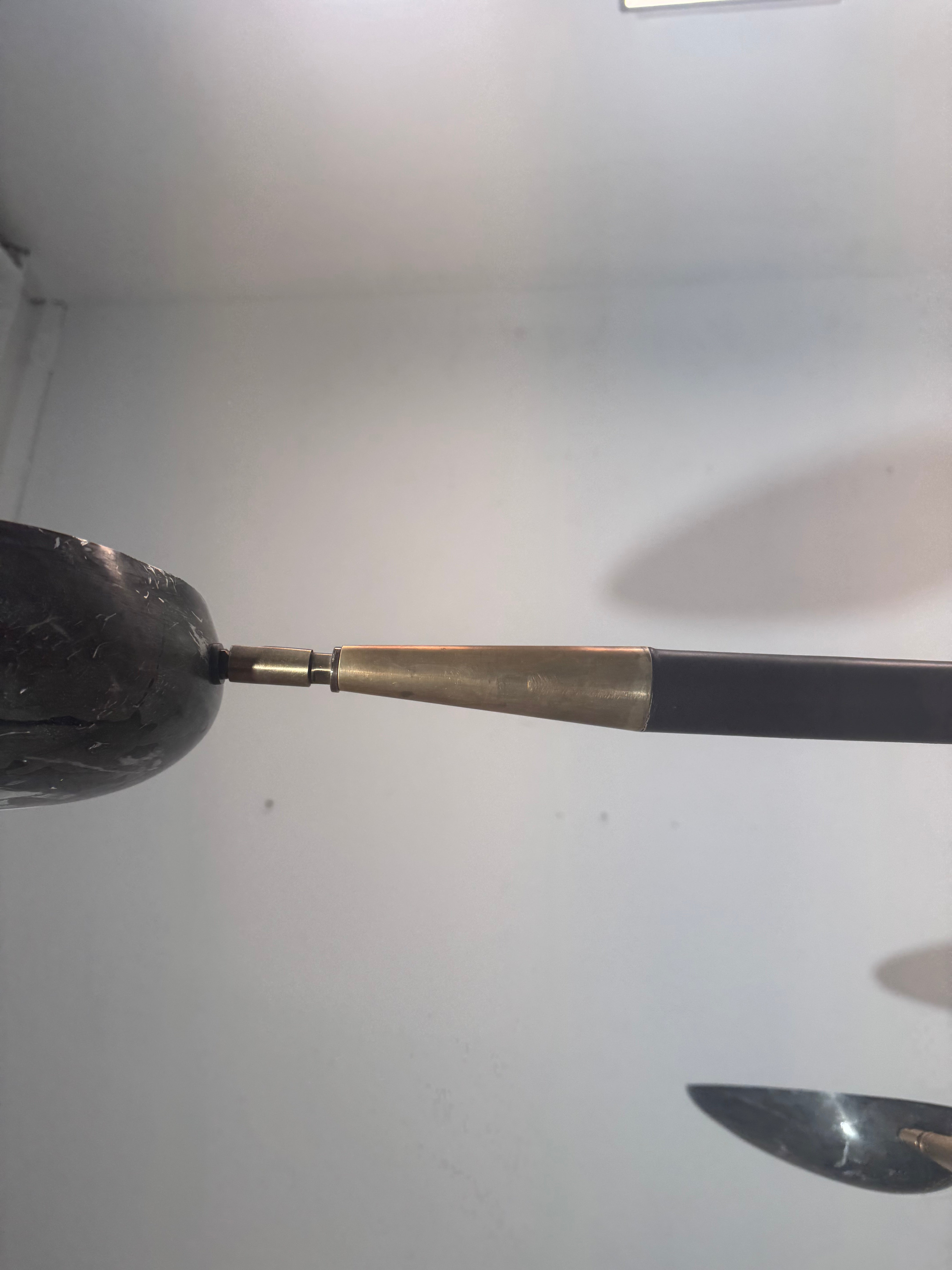 Lucca Studio Renata Chandelier in Leather & Bronze