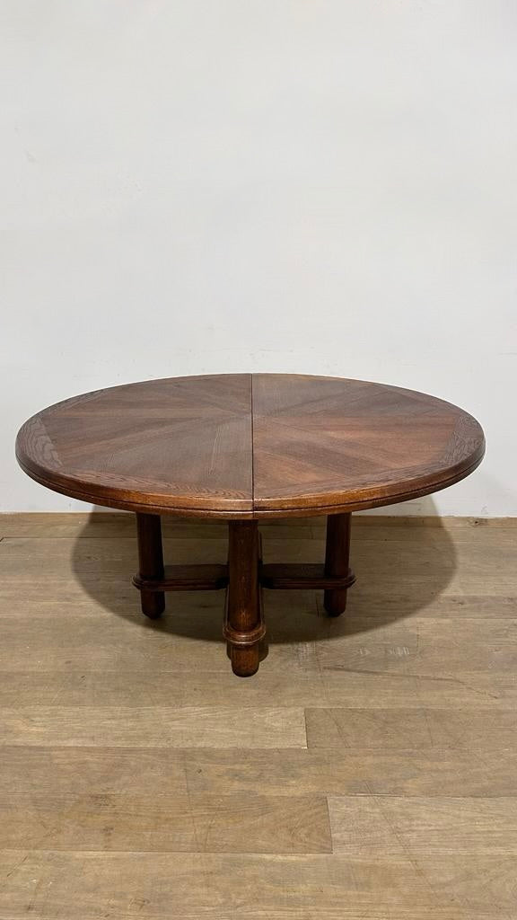 1960's Guillerme & Chambron Round Dining Table