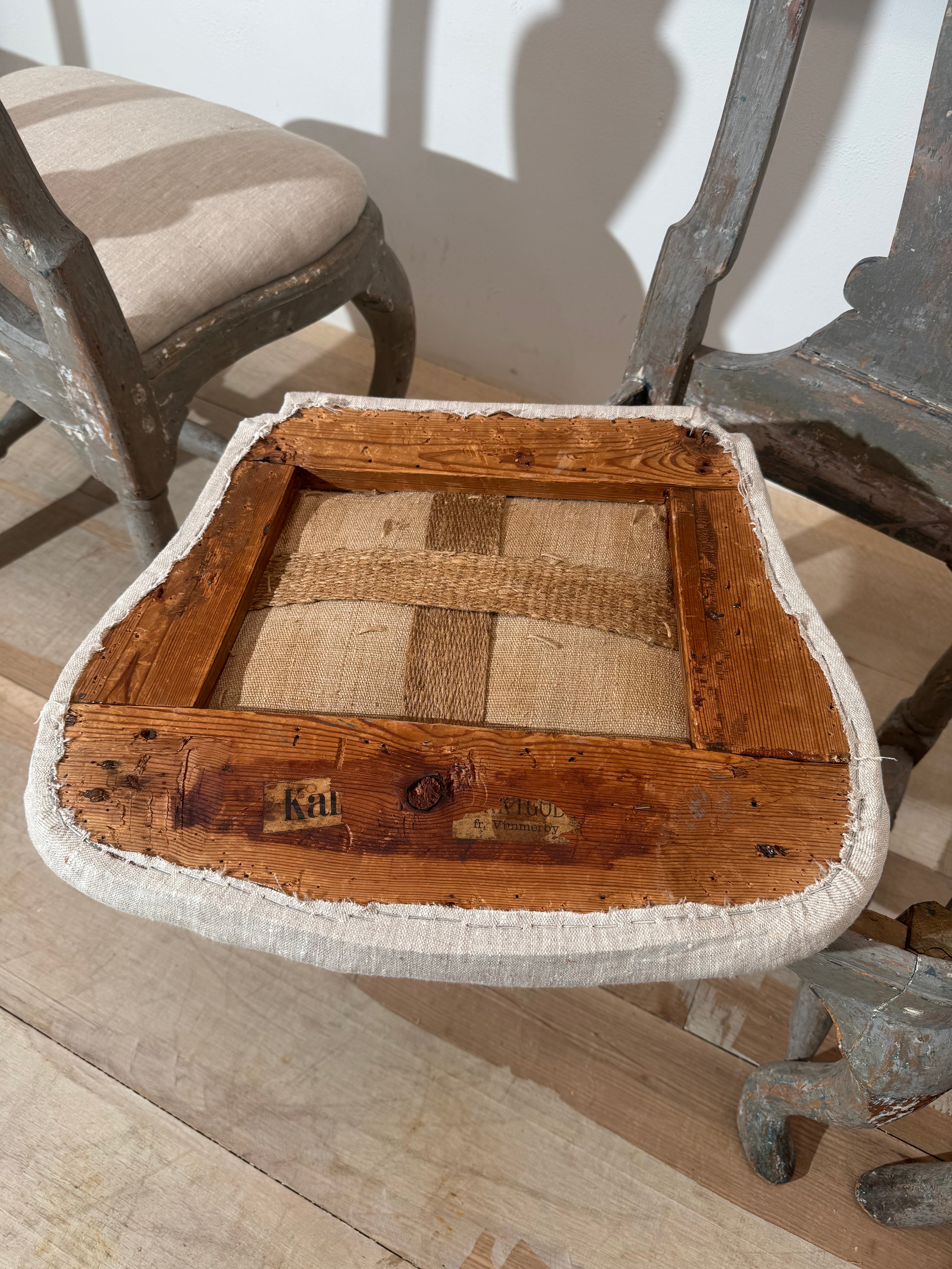 Set of Four Gustavian Painted Dining Chairs