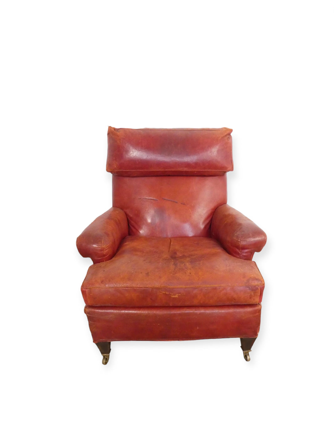 19th Century English Leather Arm Chair